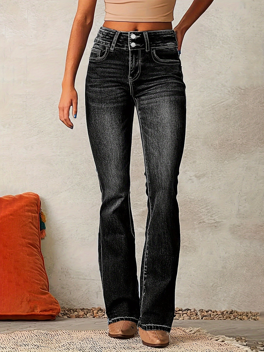 Marylène | Jeans a Zampa a Vita Alta