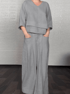 Renaya | Completo casual in cotone e lino