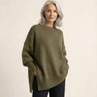 Livia I Maglione elegante con fondo asimmetrico