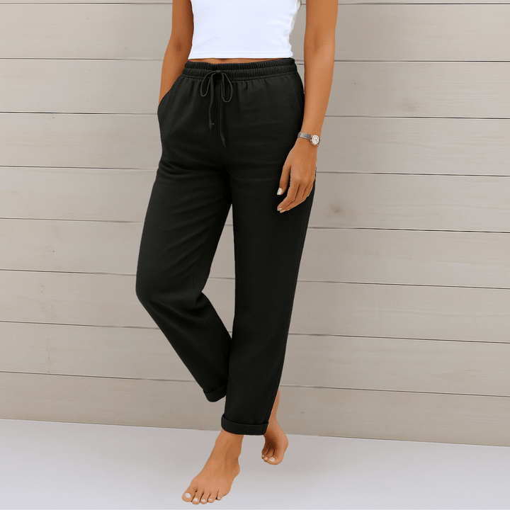 Maja | Pantaloni stretch in lino traspirante premium