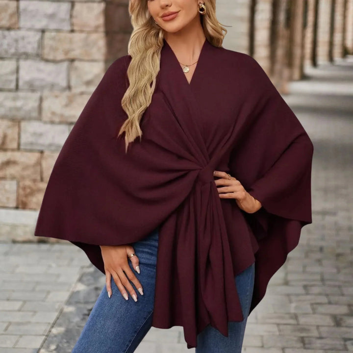 Yvette | Poncho Elegante Drappeggiata