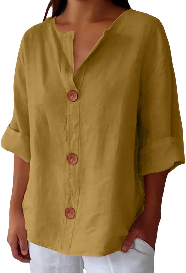 Clara | Blusa in lino casual