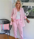 Martina | completo camicia e pantaloni in lino e cotone