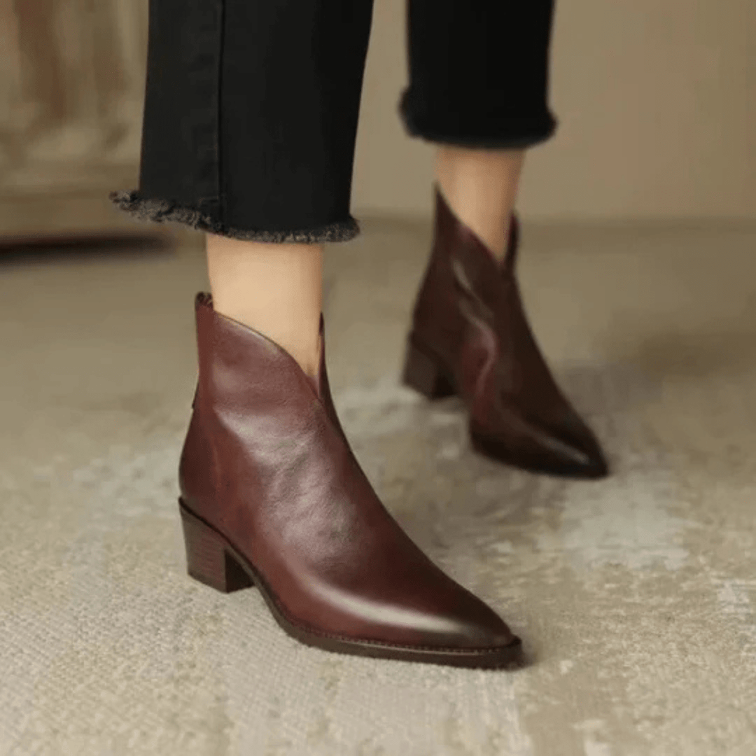 Camille | Stivaletti di Lusso con Tacco Basso