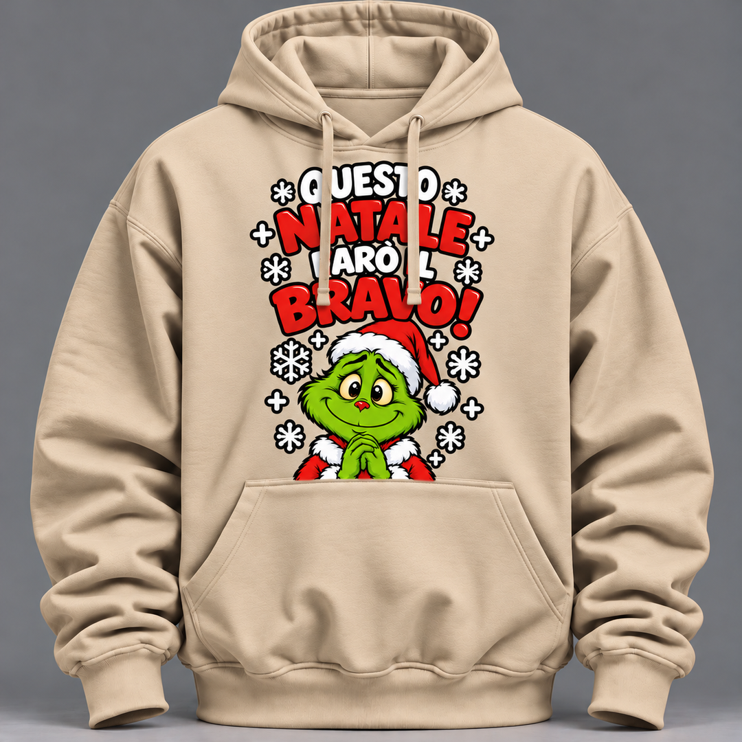 Felpa con cappuccio natalizia bambini  –Il Grinch