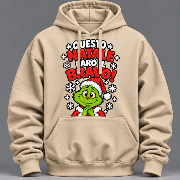 Felpa con cappuccio natalizia bambini  –Il Grinch
