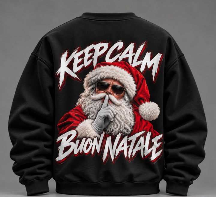 Felpa senza Cappuccio Natalizia Unisex– Babbo Natale Streetwear