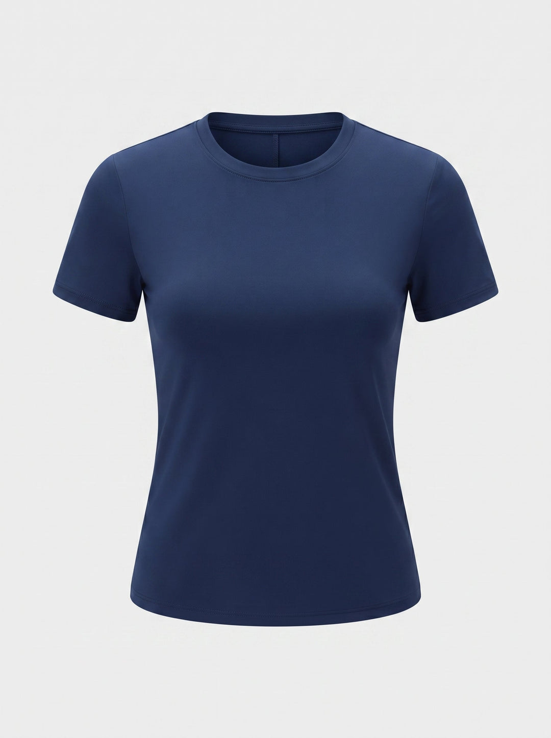 T-shirt girocollo da donna, vestibilità aderente