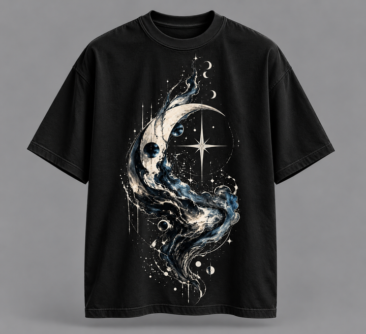 T-Shirt Unisex Oversize “Essenza Lunare” – Edizione Celeste