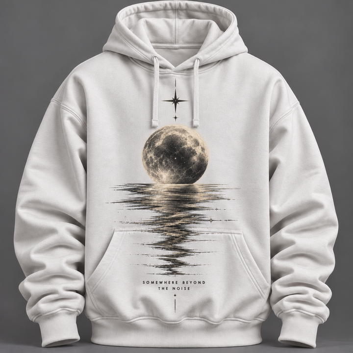Felpa Unisex con Cappuccio “Oltre il Rumore” – Luna Notturna