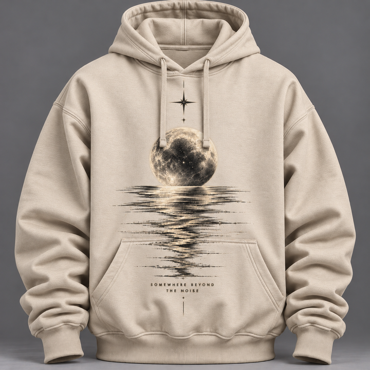 Felpa Unisex con Cappuccio “Oltre il Rumore” – Luna Notturna