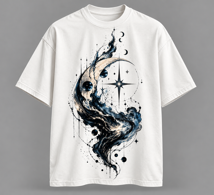 T-Shirt Unisex Oversize “Essenza Lunare” – Edizione Celeste