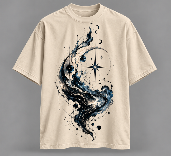 T-Shirt Unisex Oversize “Essenza Lunare” – Edizione Celeste
