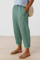 Edith | pantaloni leggeri in lino e cotone eleganti