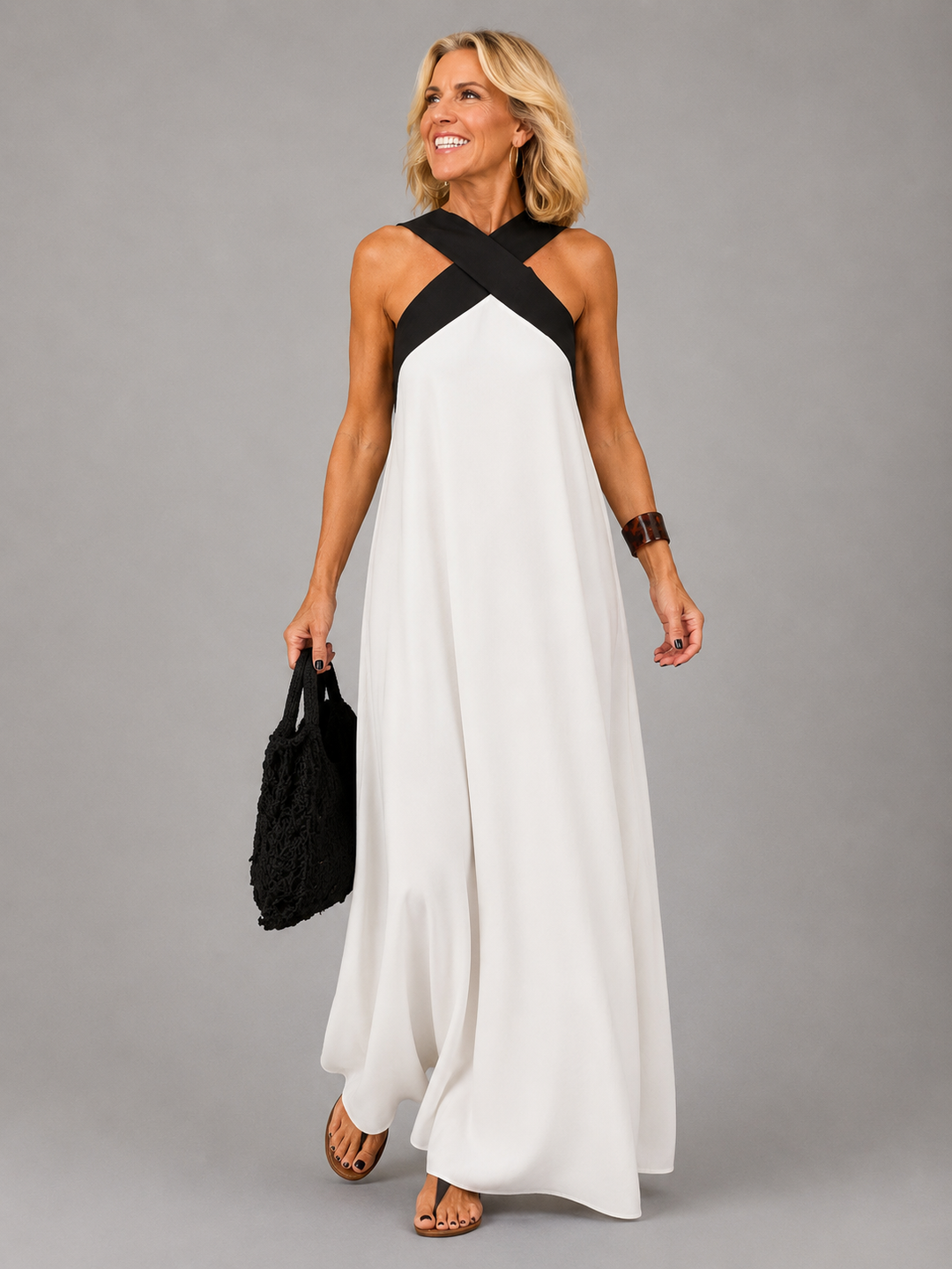 Velora | Maxi Abito Cross Elegance