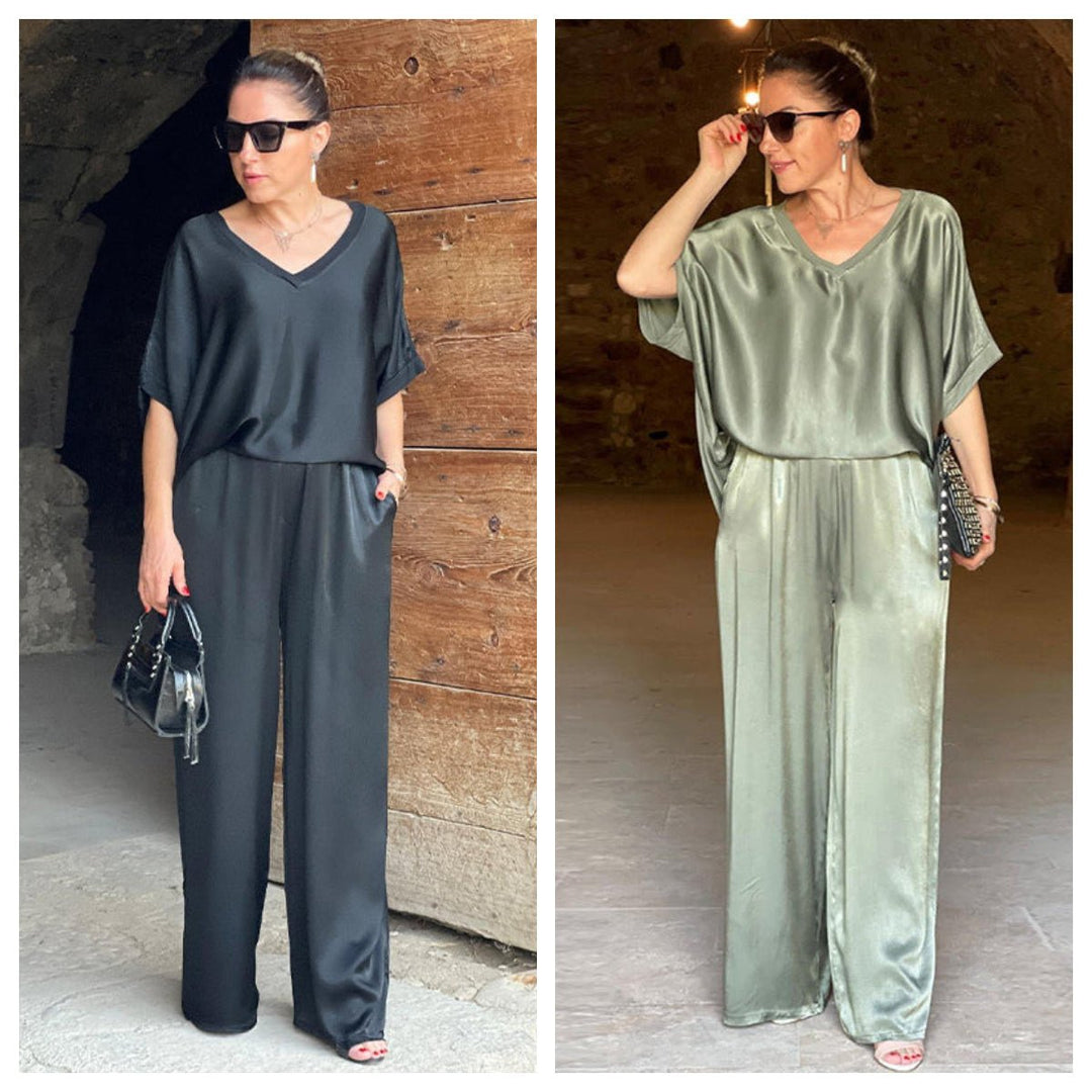 Pauline | Completo in raso lucido