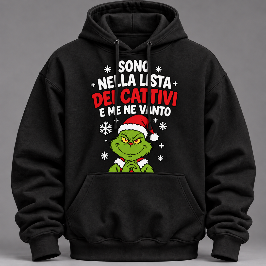 Felpa con cappuccio natalizia unisex –Il Grinch