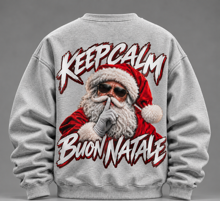 Felpa senza Cappuccio Natalizia Unisex– Babbo Natale Streetwear