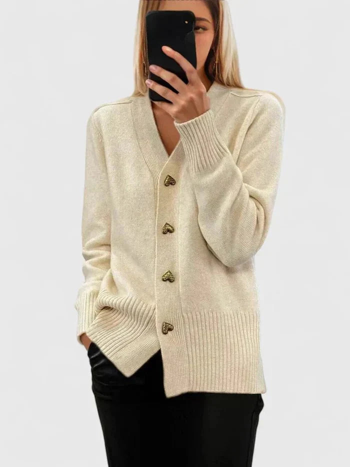 Lyddia | Cardigan con Bottoni a Cuore