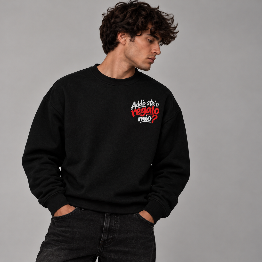 Felpe Senza Cappuccio Natalizia Unisex – Renna Napoletana