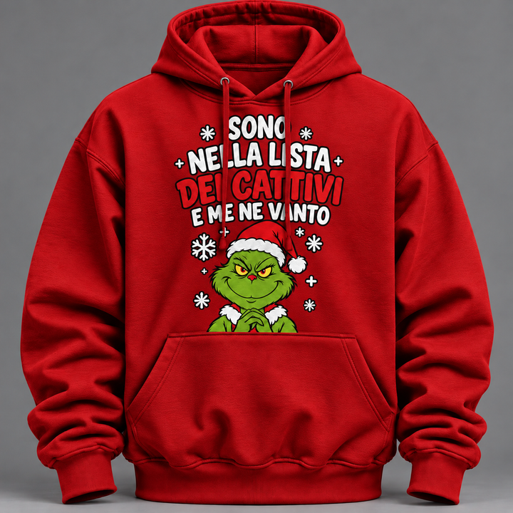 Felpa con cappuccio natalizia unisex –Il Grinch