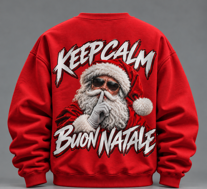 Felpa senza Cappuccio Natalizia Unisex– Babbo Natale Streetwear