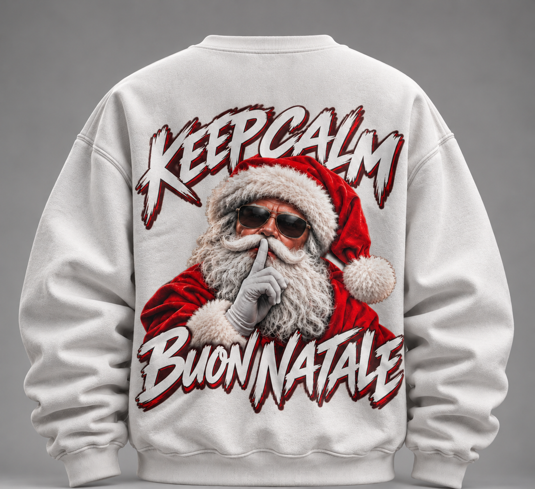 Felpa senza Cappuccio Natalizia Unisex– Babbo Natale Streetwear