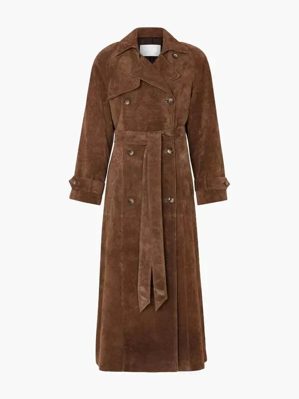 Cordula | Trench in Pelle Scamosciata