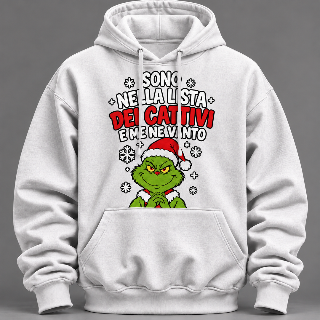 Felpa con cappuccio natalizia unisex –Il Grinch