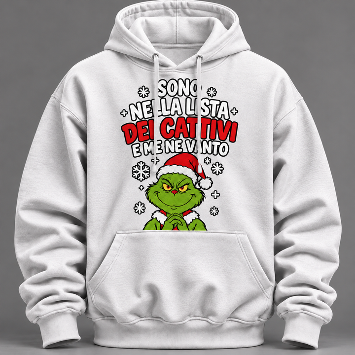 Felpa con cappuccio natalizia unisex –Il Grinch