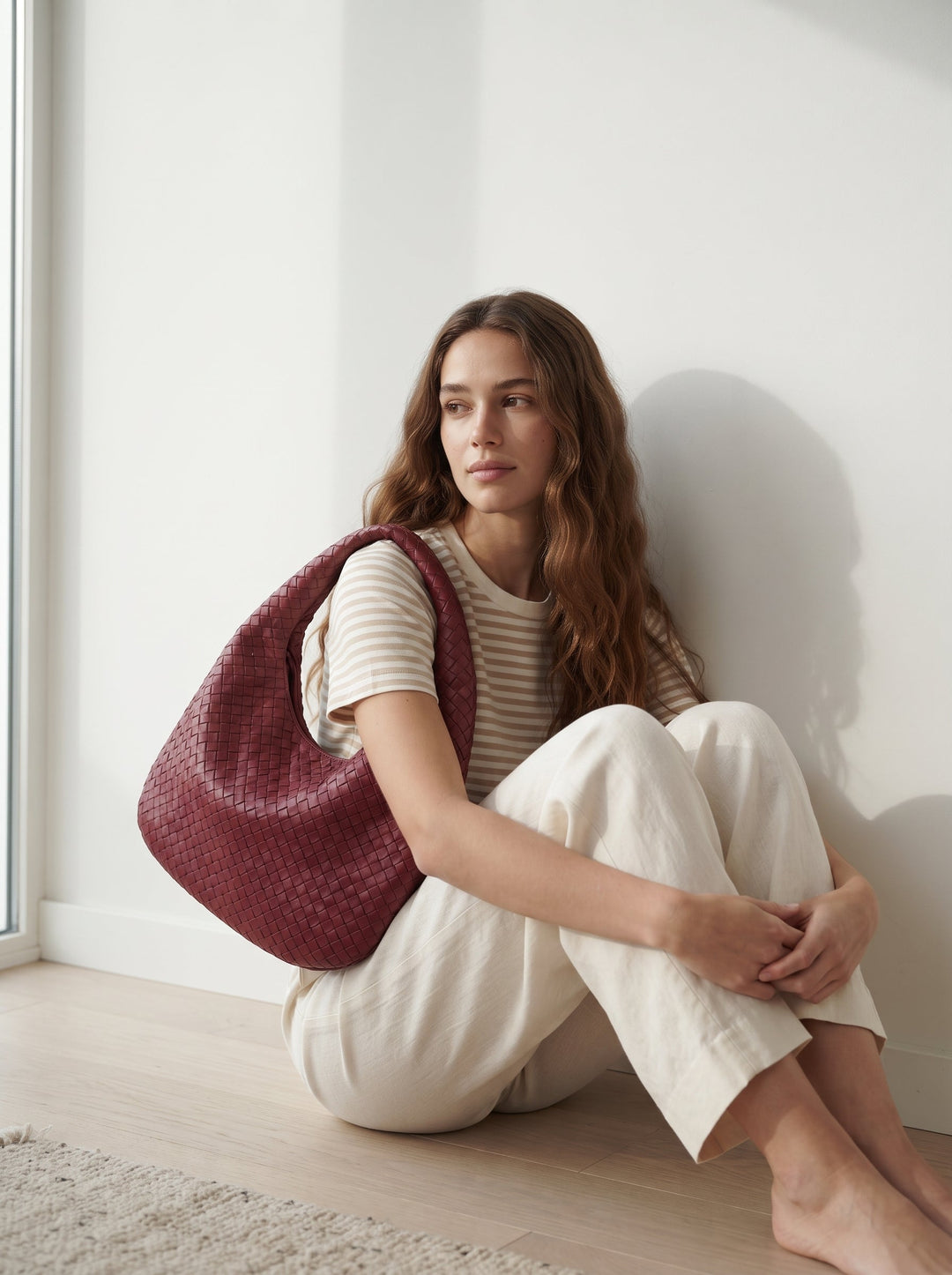 Borsa a tracolla hobo intrecciata