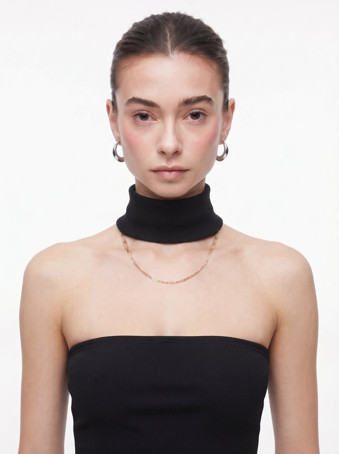 Women's Strapless Choker Tube Top