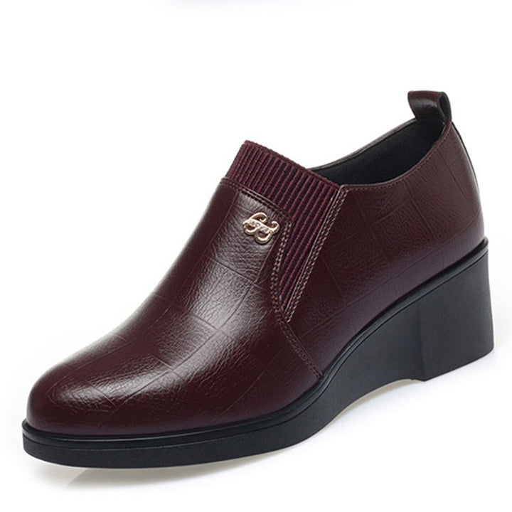Elvira | Scarpe Eleganti in Pelle con Zeppa