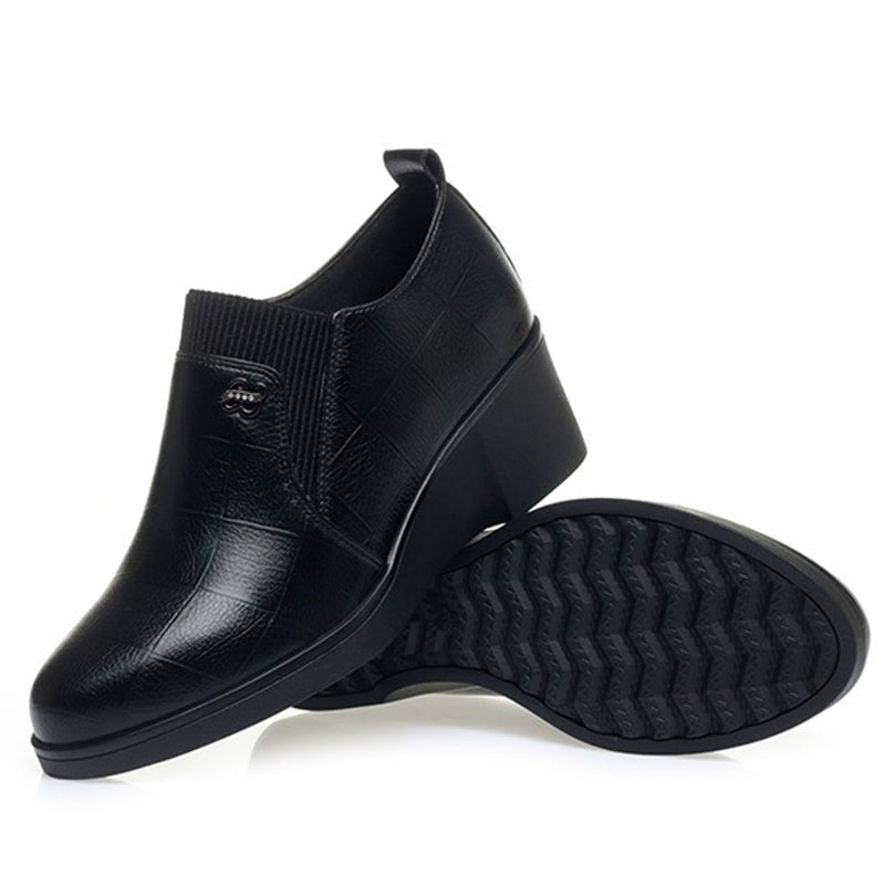 Elvira | Scarpe Eleganti in Pelle con Zeppa