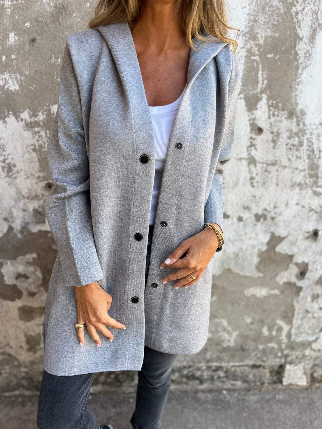 Appolinia | Cardigan casual con cappuccio