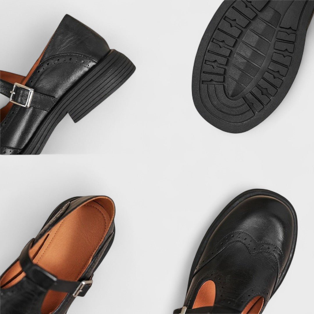 Elisa | Scarpe di Lusso in Vera Pelle con Tacco Basso