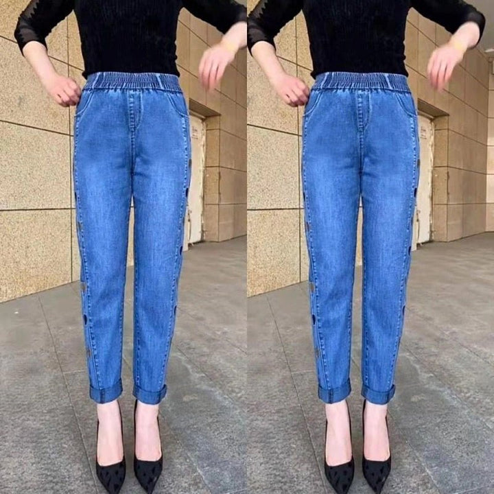 Soraya | Jeans elasticizzati con ricamo